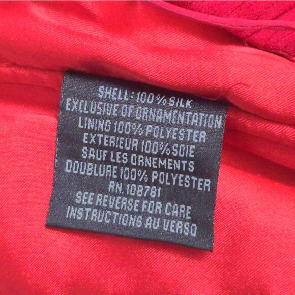 Aidan Mattox Womens Swing Dress Red Lined Maxi Off Shoulder Sleeveless Beads 6 - Picture 14 of 16